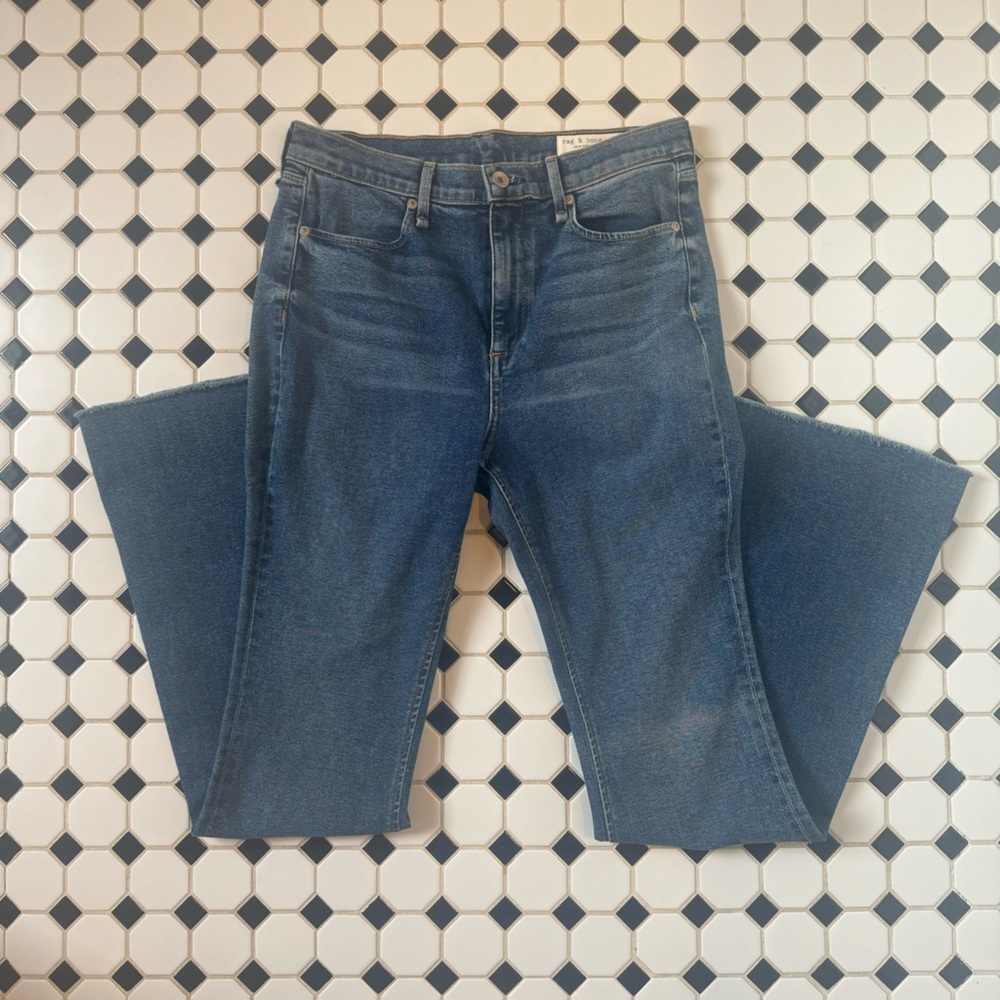 NWOT Rag & Bone Bella High-Rise Slit Hem Bootcut Flare Jean - Picture 4 of 7